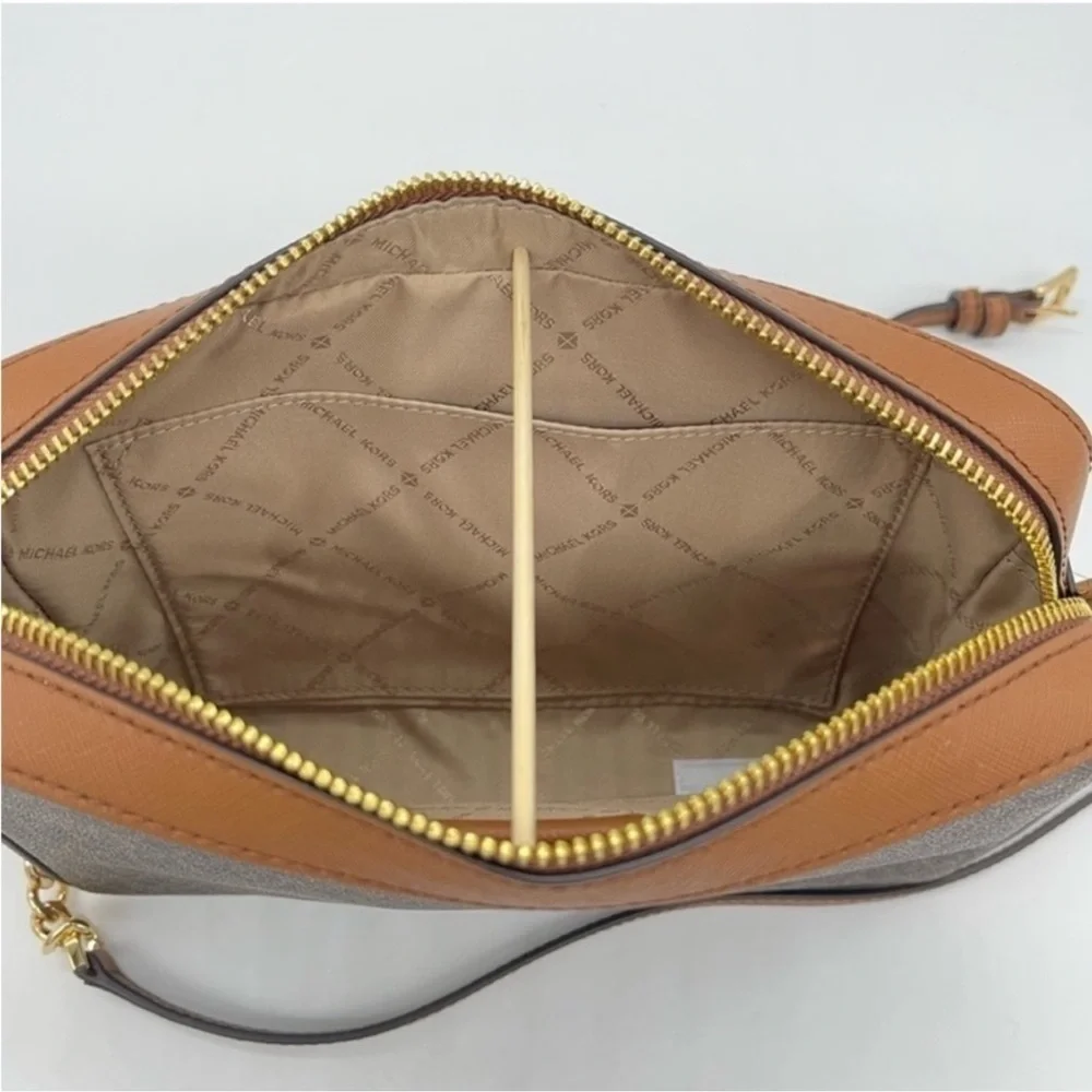 Michael Kors Large EW Crossbody Bag Brown/Gold